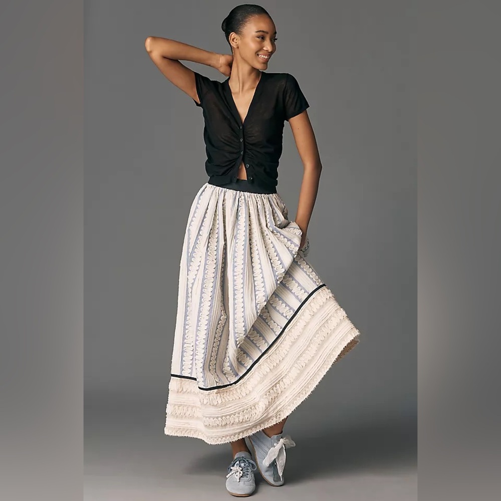 Anthropologie X Maude Club Juniper Midi Skirt